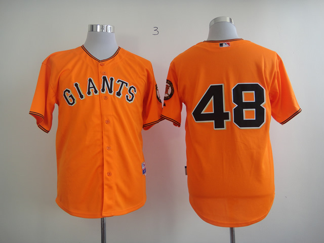Men San Francisco Giants 48 No name Orange MLB Jerseys